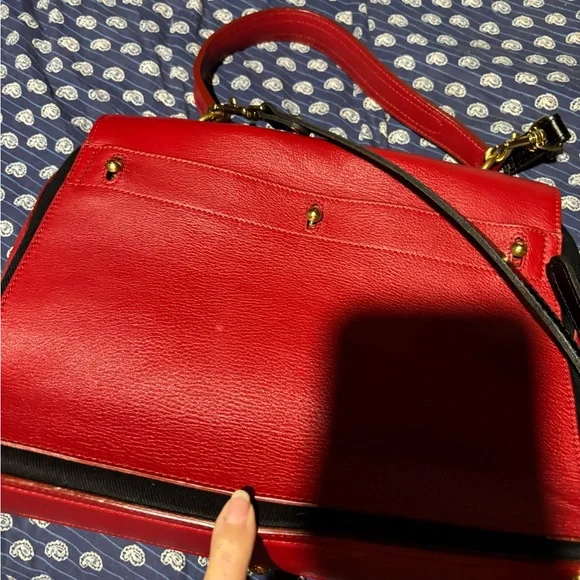 Yves saint Laurent red and black Leather Women's Bag - Picture 7 of 8